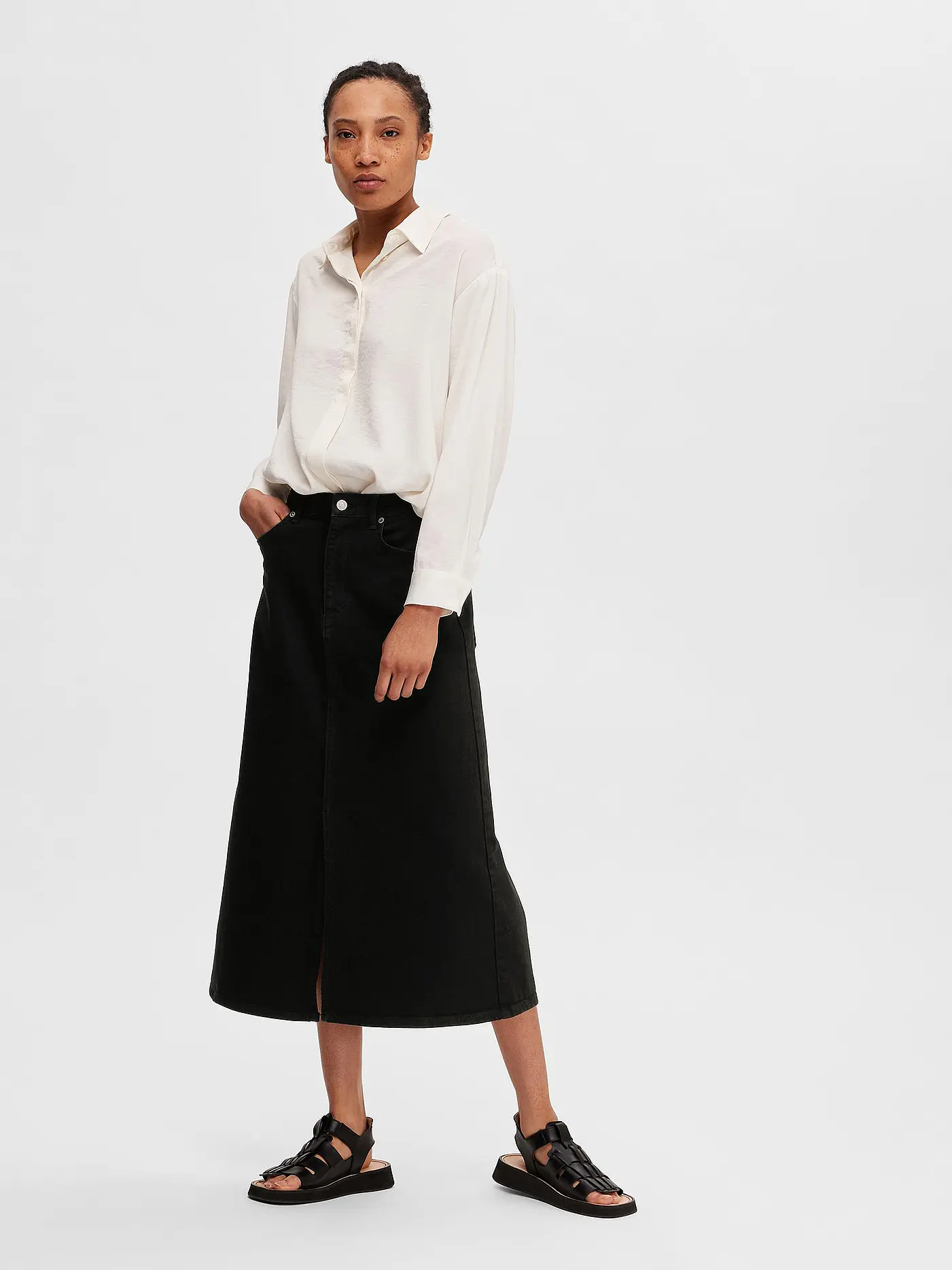 SELECTED FEMME | Highwaist Jeansrock  SLFKRISTA | 